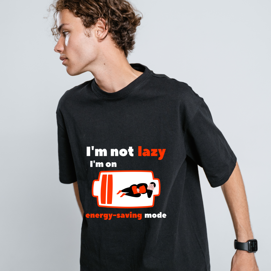 KYNTRA Unisex Supima® Cotton Not lazy-Themed Luxury T-Shirt