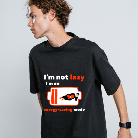 KYNTRA Unisex Supima® Cotton Not lazy-Themed Luxury T-Shirt